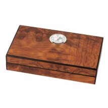 Mini Zigarren-Humidor Wurzelholzdekor matt für ca. 4...