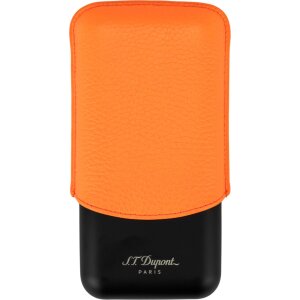 ST.DUPONT Cigarrenetui Fluo Leder orange 3er