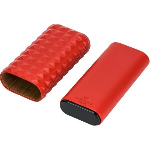 COLIBRI Quasar Cigarrenetui Leder rot 3er