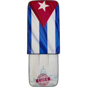 Cigarrenetui Cuba Flag Lederoptik 3er