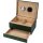 Humidor mit Schublade, Lederimitat grün für ca 25 Zigarren