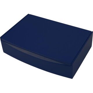 Humidor dunkelblau glänzend für ca. 10 Zigarren