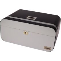 PASSATORE Humidor schwarz/silber glänzend, 20-30...