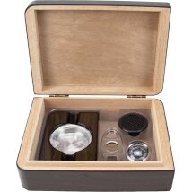 Humidor-Set Eiche grau Finish für ca. 40 Zigarren